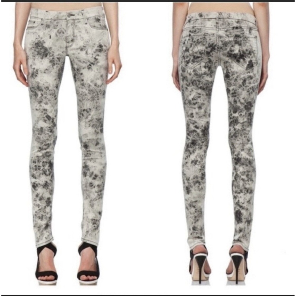 Mother Jeans Rebel At Night The Looker Tie Dye Pants Women Size 27 Black Gray